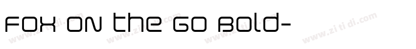 Fox on the Go Bold字体转换